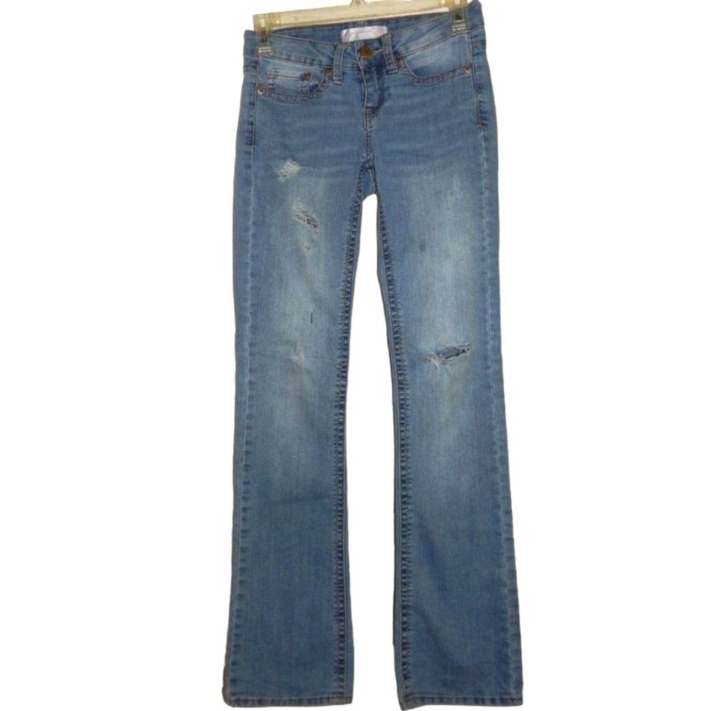 No Boundaries women’s junior’s 1 vintage distressed bootcut flare jeans
